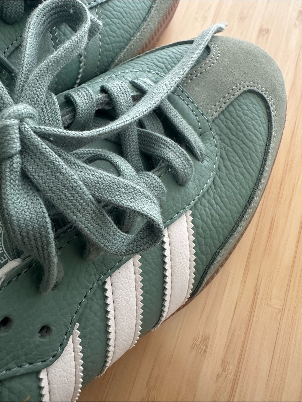 ADIDAS Samba OG in Sage Green with White Stripes - Picture 9 of 14